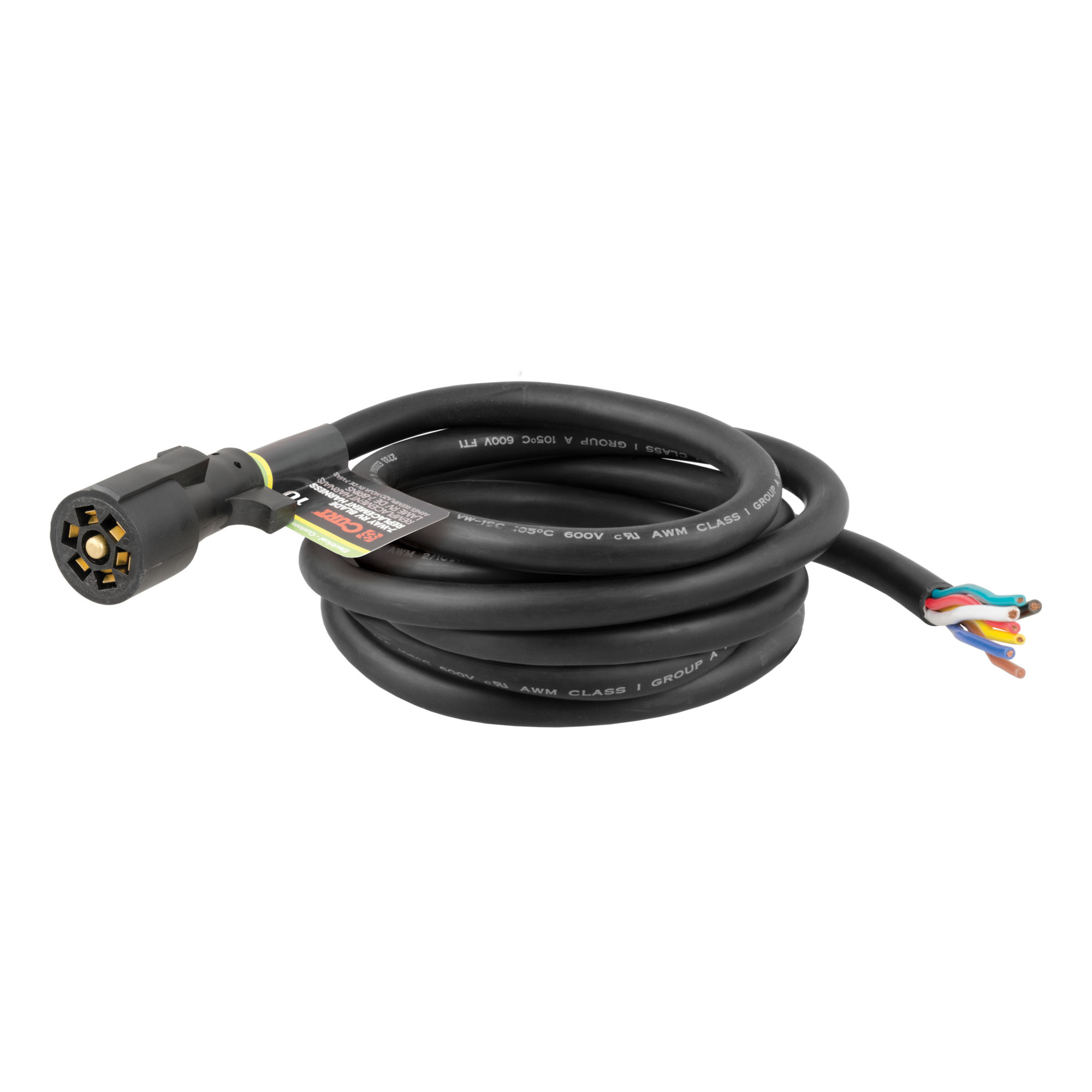 Curt Manufacturing Replacement 7-Pin RV Blade Trailer Wiring Harness Plug — 10ft. Blunt-Cut Wires, Model# 56603
